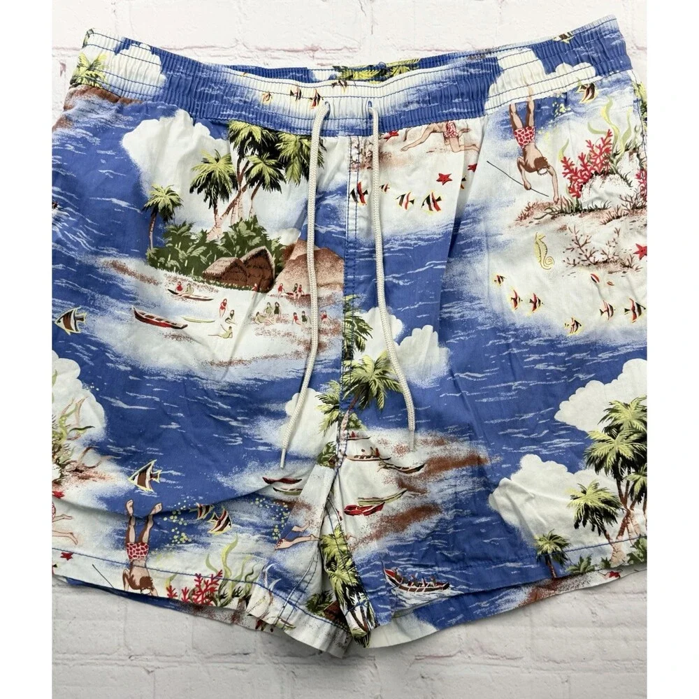 VTG 90s Ralph Lauren Swim Trunks Shorts XLPolo Sport Spear Fishing Diving Island